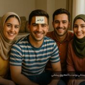 بازی کلمه روی پیشانی